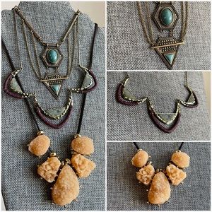 Bundle of 3 | Rock + Stone Aztec Necklace Bundle